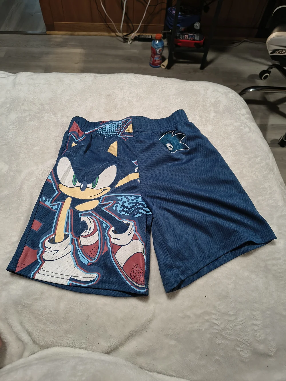 Sonic the Hedgehog Boys Athletic Shorts - Navy & Red Graphic
